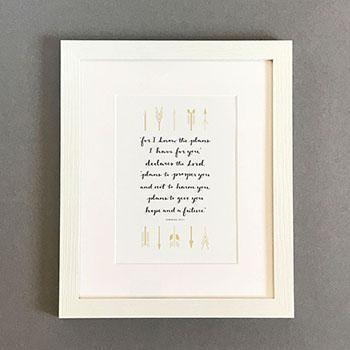 'For I know the plans I have for you' (Arrows) - Framed Print