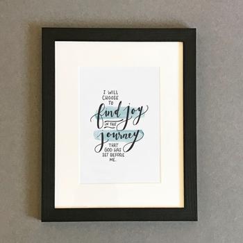 'I Will Choose to Find Joy' (2017) by Emily Burger - Framed Print