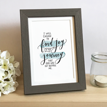 'I Will Choose to Find Joy' (2017) by Emily Burger - Framed Print