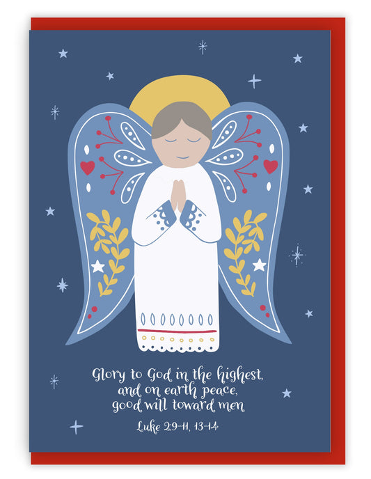Glory to God Christmas Cards - 10 Pack - Bio Cello Packaging