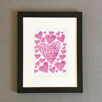 'Guard Your Heart' by Preditos - Framed Print