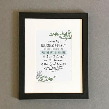 'Surely Goodness & Mercy' by Emily Burger - Framed Print