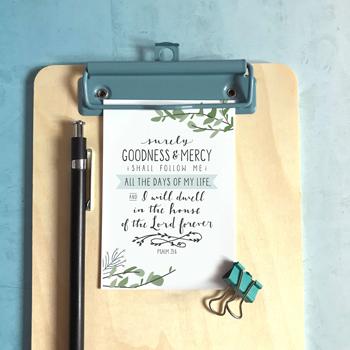 'Surely Goodness and Mercy' by Emily Burger - Mini Cards