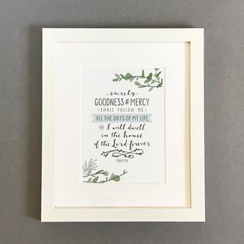 'Surely Goodness & Mercy' by Emily Burger - Framed Print
