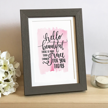 'Hello Beautiful' by Emily Burger - Framed Print