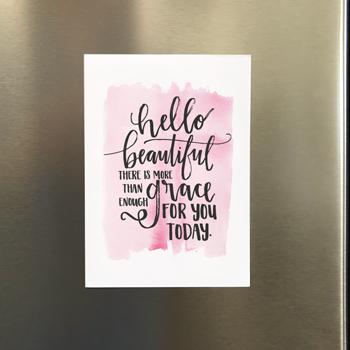 'Hello Beautiful' by Emily Burger - Magnet