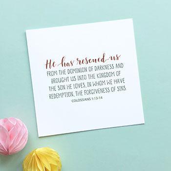 'He Has Rescued Us' - Easter Card