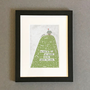 'As for Me and My House' (Hill) by Emily Burger - Framed Print