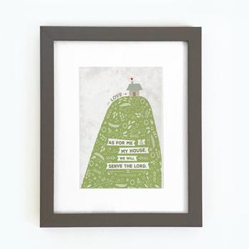 'As for Me and My House' (Hill) by Emily Burger - Framed Print