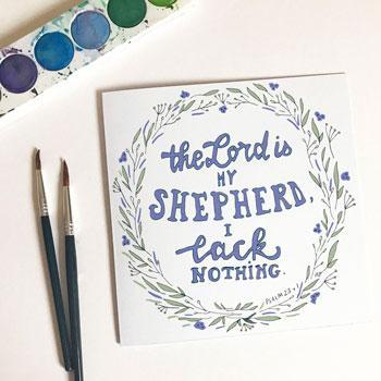 'My Shepherd' by Helen Stark - Greeting Card