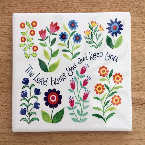 'Bless You and Keep You' by Hannah Dunnett - Coaster