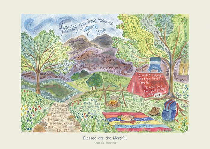 'Blessed are the Merciful' by Hannah Dunnett - Greeting Card