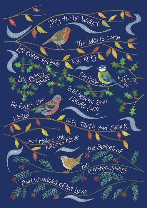 “Heaven and Nature Sing” and “O Come all Ye Faithful” Christmas card pack - Hannah Dunnett
