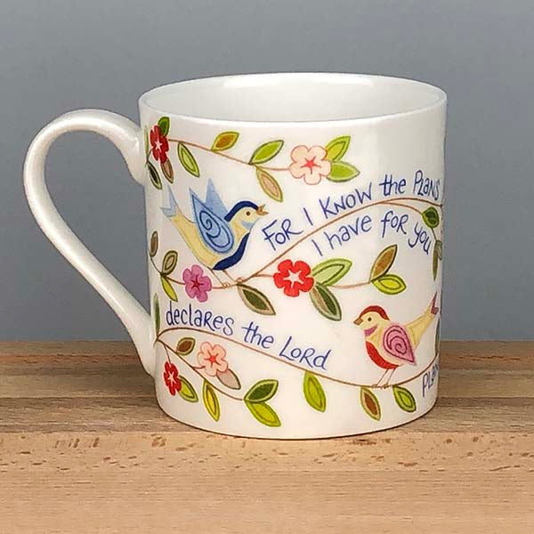 'Hope and a Future' bone china mug by Hannah Dunnett