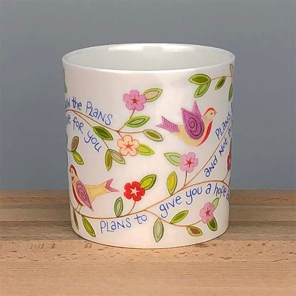 'Hope and a Future' bone china mug by Hannah Dunnett