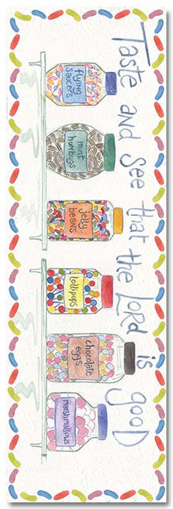 'Taste and See' bookmark by Hannah Dunnett