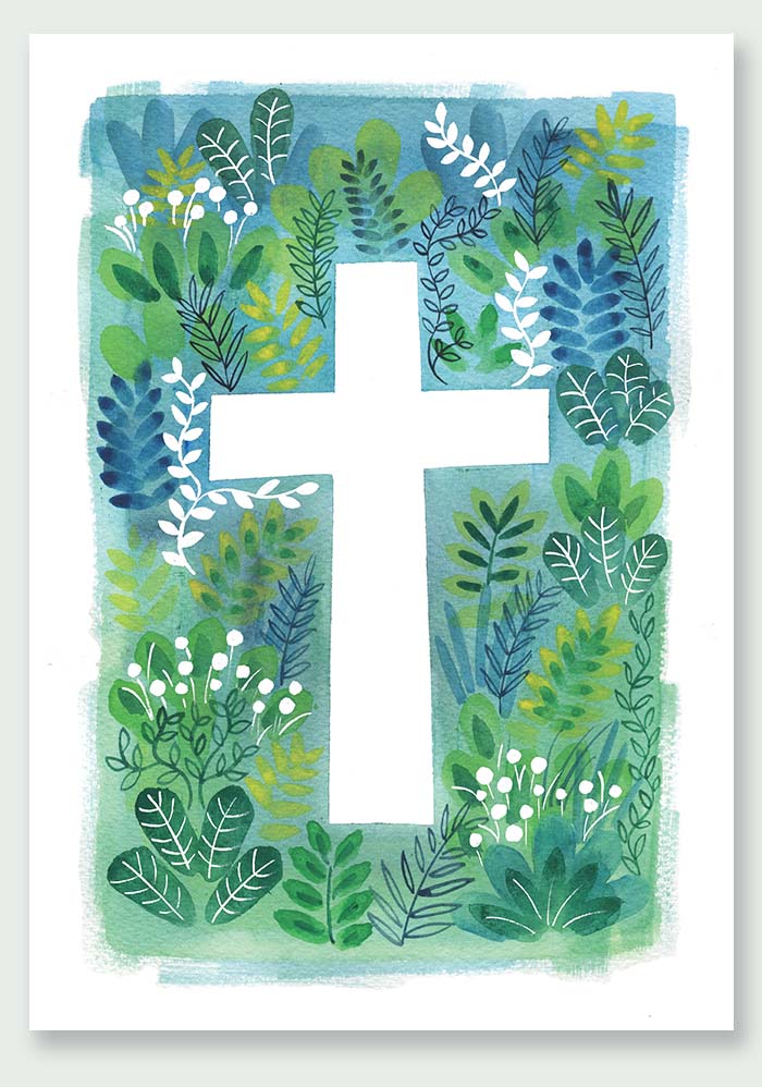 'The Cross and He is Risen' by Hannah Dunnett - Notecards