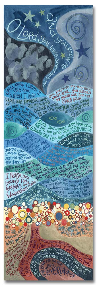 'Psalm 139' bookmark by Hannah Dunnett
