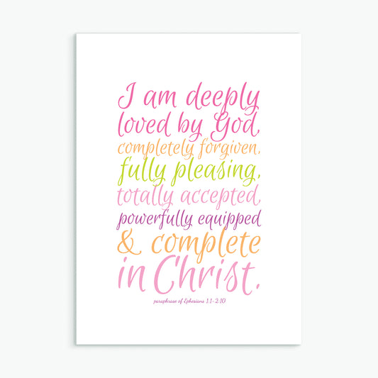'Deeply Loved' Calm Mix by Preditos - Greeting Card