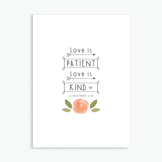 'Love Is Patient' by Emily Burger - Greeting Card