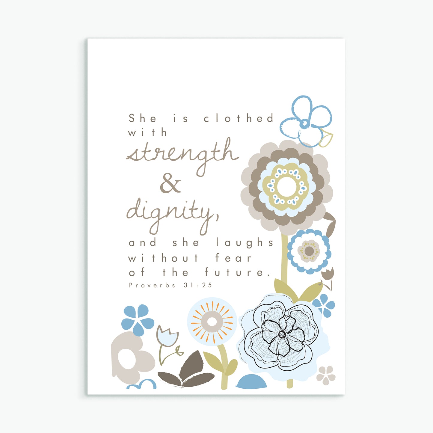 'Strength & Dignity' by Emily Burger Greeting Card
