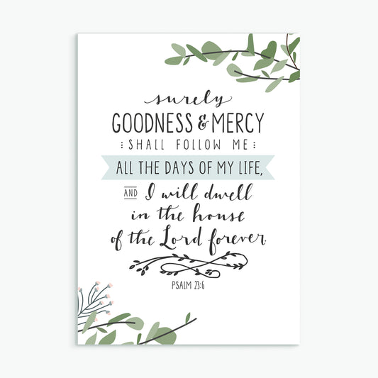 'Surely Goodness and Mercy' by Emily Burger - Greeting Card