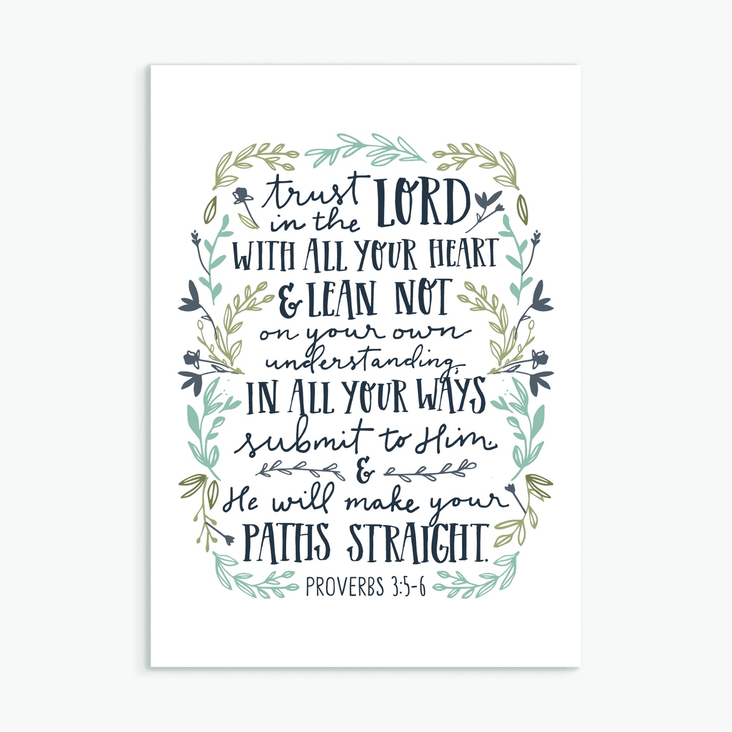 'Trust in the Lord' by Emily Burger Greeting Card
