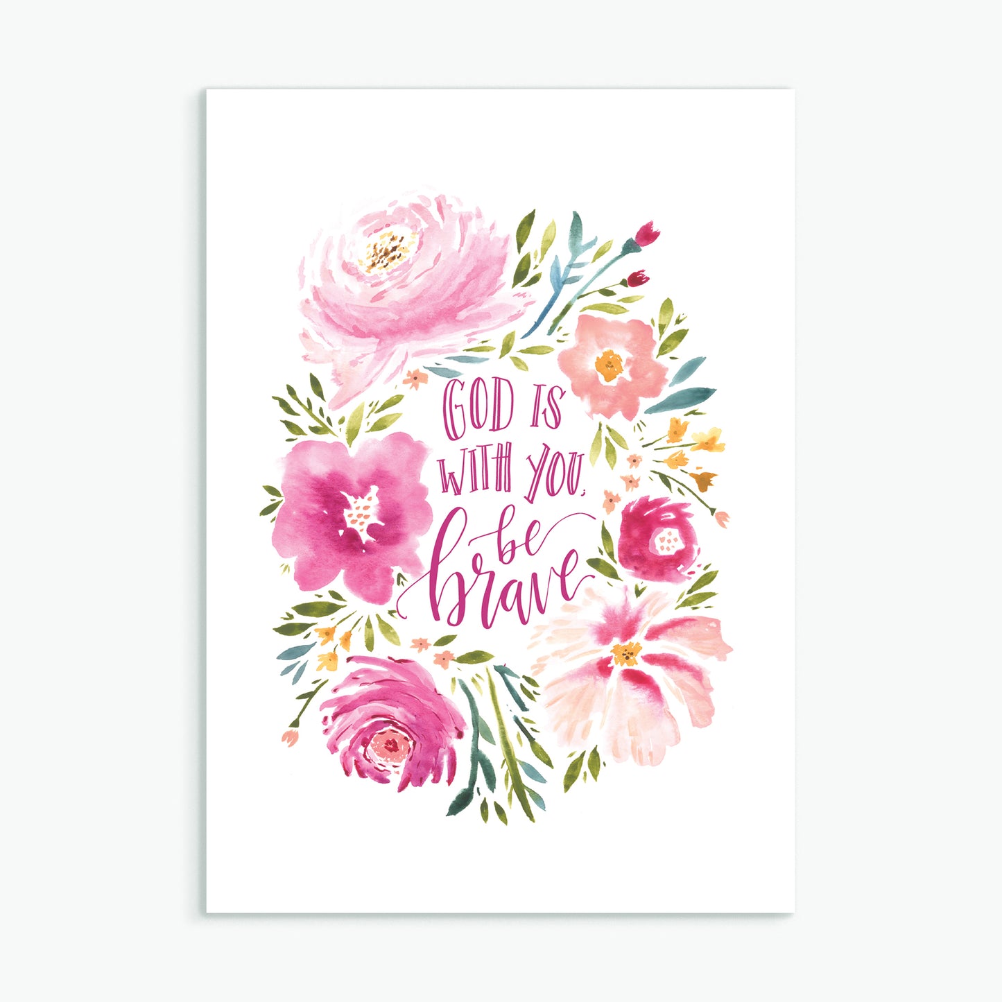 'God is With You, Be Brave' by Emily Burger - Greeting Card