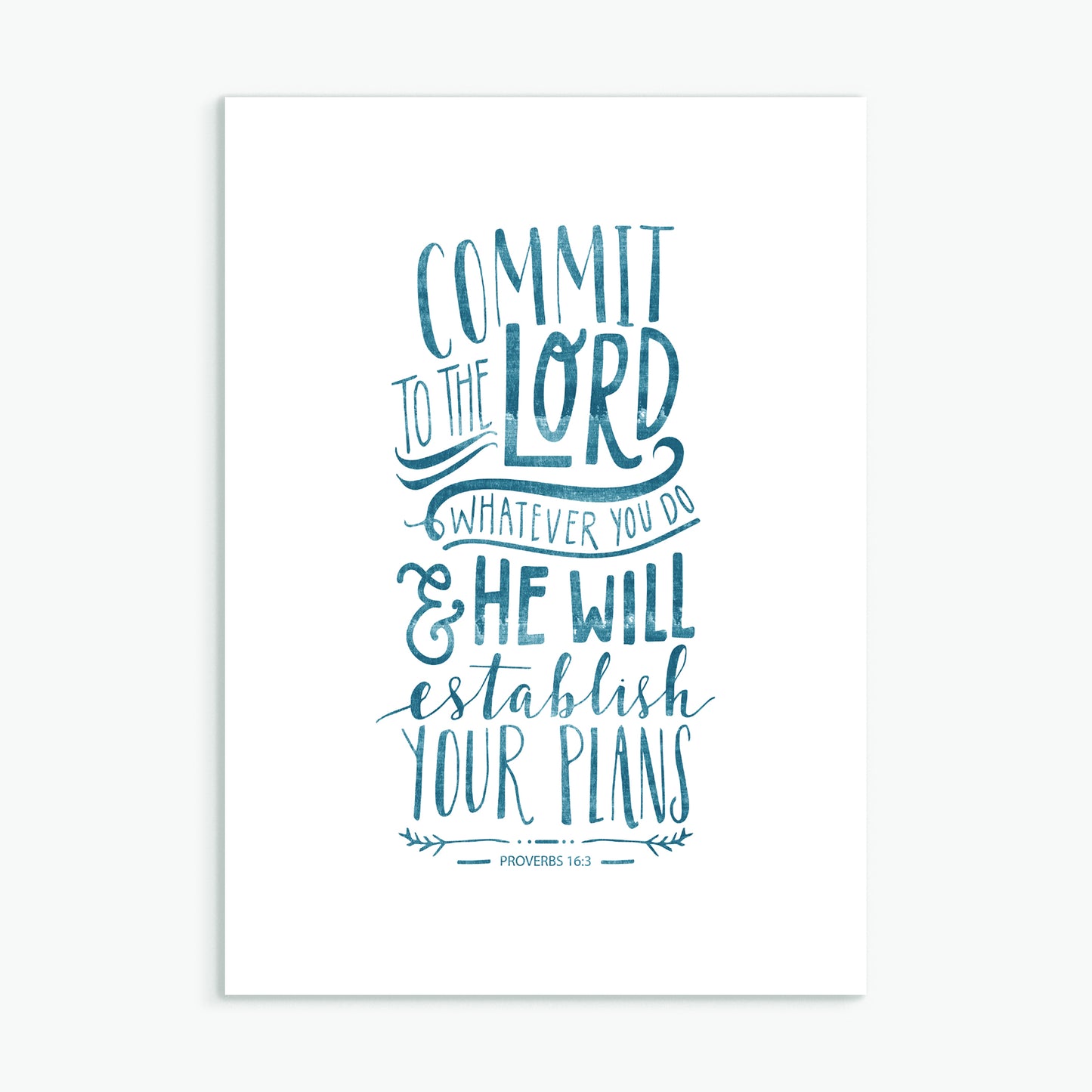 'Commit to the Lord' by Emily Burger - Greeting Card