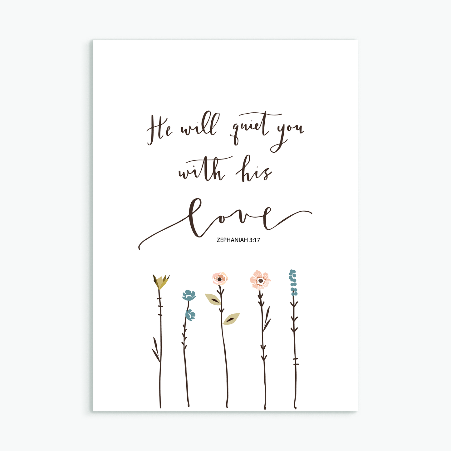 'He Will Quiet You' by Emily Burger - Greeting Card