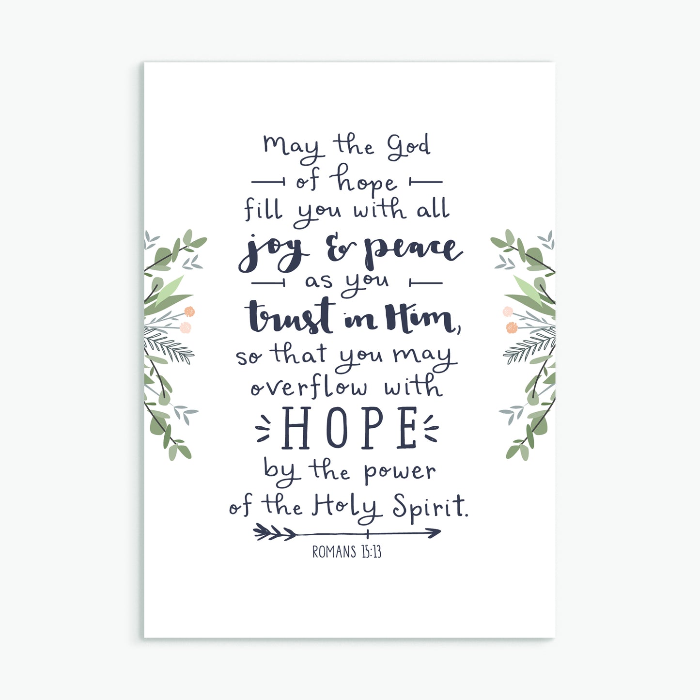 'May the God of Hope' by Emily Burger - Greeting Card