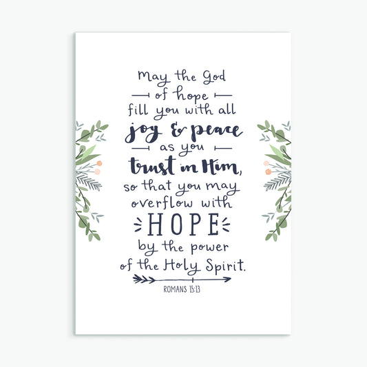 'May the God of Hope' by Emily Burger - Greeting Card