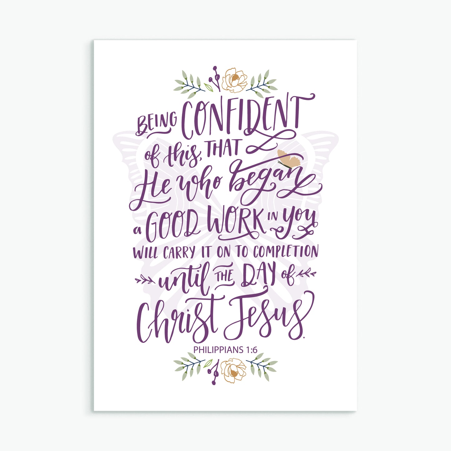 'He Who Began a Good Work in You' (Butterfly) - Greeting Card