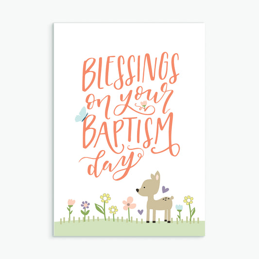 'Blessings on Your Baptism' - Greeting Card