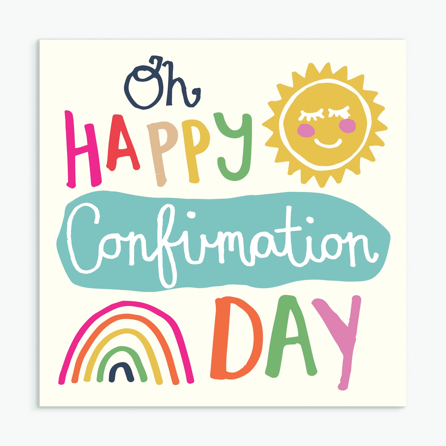 'Oh Happy Confirmation Day' Greeting Card & Envelope