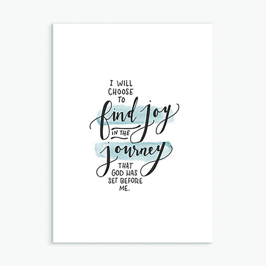 'I Will Choose to Find Joy' (2017) by Emily Burger - Greeting Card