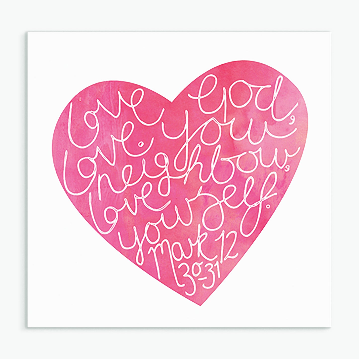 Love God (Red) Greeting Card