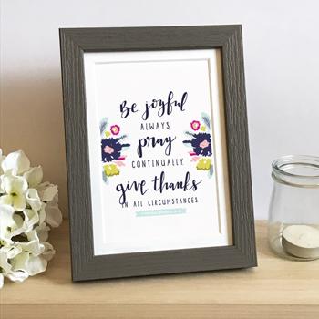 'Be Joyful Always' by Emily Burger - Framed Print
