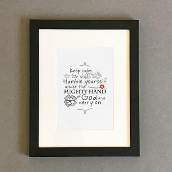 'Keep Calm' by Emily Burger - Framed Print