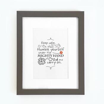 'Keep Calm' by Emily Burger - Framed Print