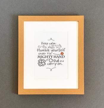 'Keep Calm' by Emily Burger - Framed Print