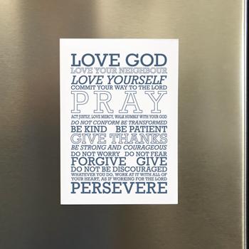 'Love God' (grey) by Preditos - Magnet