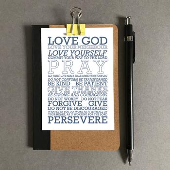 'Love God' (grey) by Preditos - Mini Cards