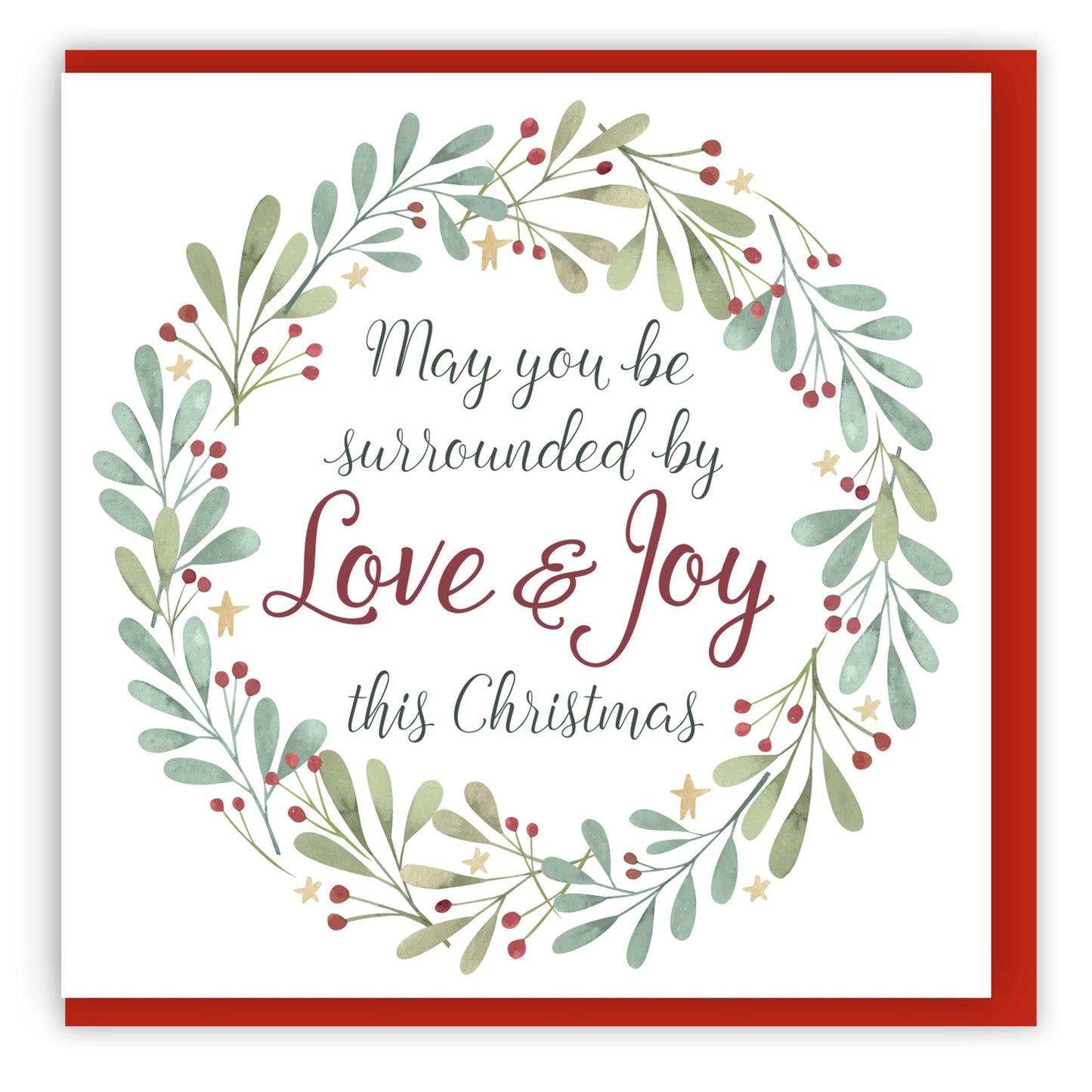 Love and Joy (2023) Christmas Cards - 10 Pack - Bio Cello Packaging