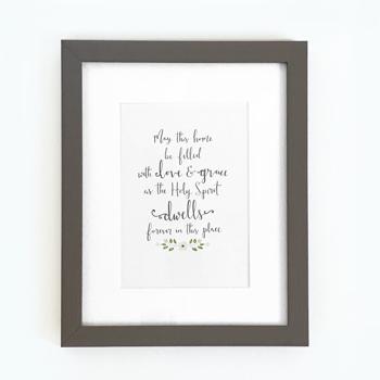 'May This Home Be Filled' by Emily Burger - Framed Print