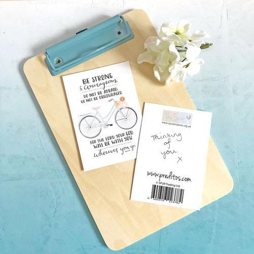 'Be Strong' (Bicycle) by Emily Burger - Mini Cards