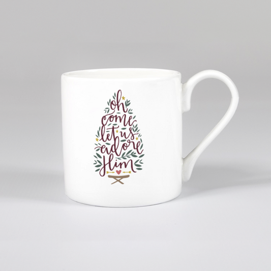 O Come Let Us Adore Him Christmas Mug