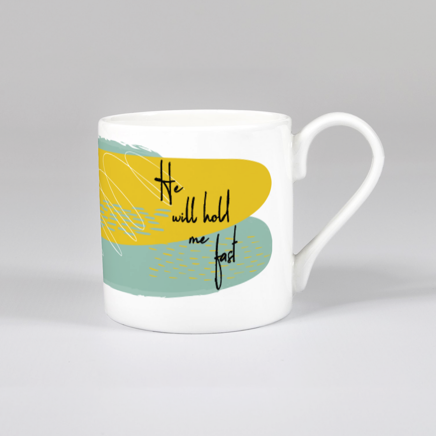 He Will Hold Me Fast fine bone china mug