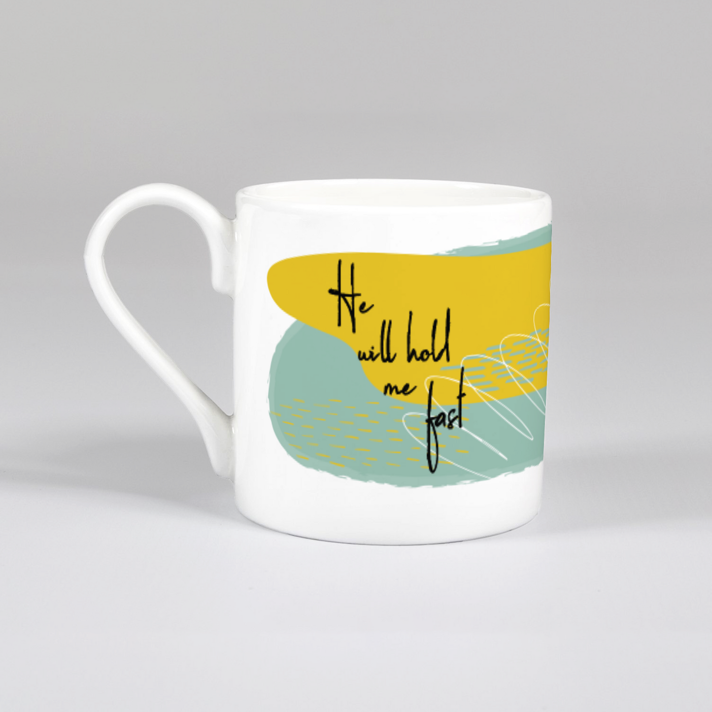 He Will Hold Me Fast fine bone china mug