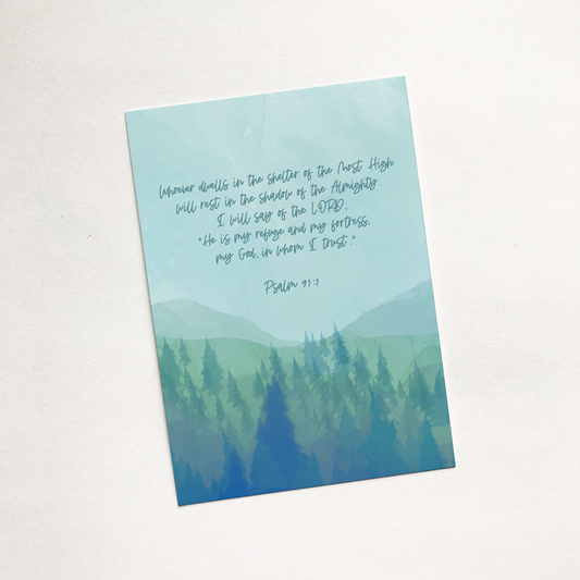 'My Refuge and My Fortress' Mini Sharing Card